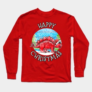 Christmas Stegosaurus Dinosaur Xmas 2022 Long Sleeve T-Shirt